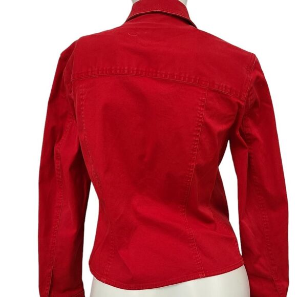 Jones New York Signature Red Jean jacket size Small - Picture 4 of 8